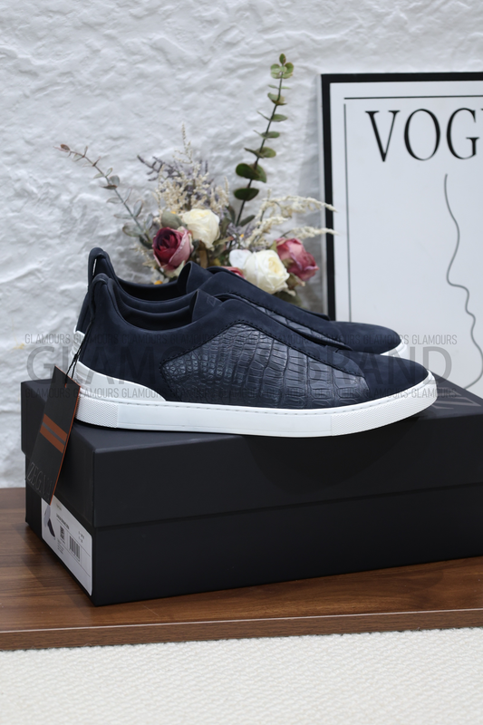 SECOND SKIN MEN’S SNEAKERS – CROCODILE LEATHE