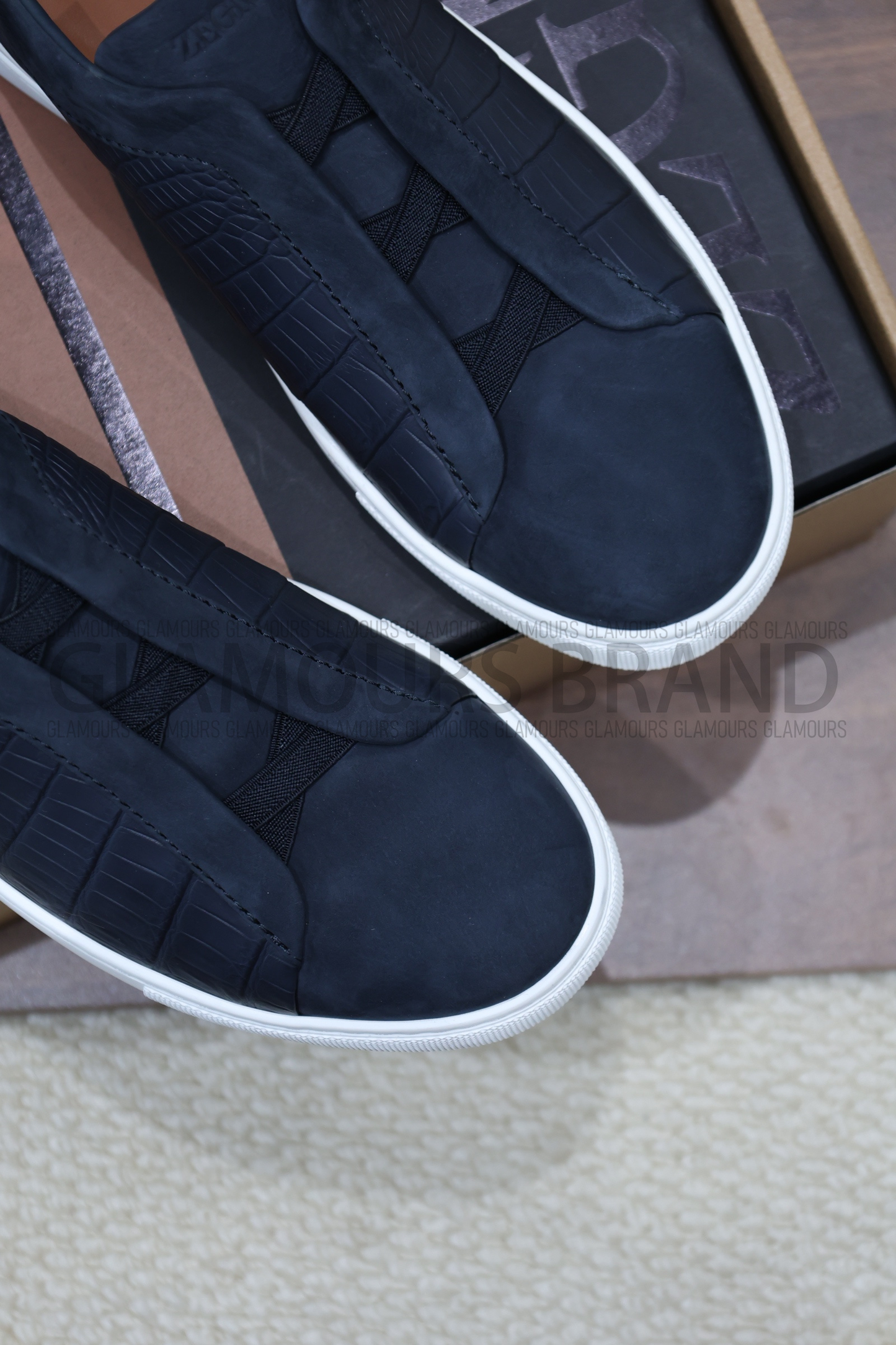 SECOND SKIN MEN’S SNEAKERS – CROCODILE LEATHE