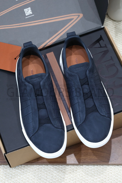 SECOND SKIN MEN’S SNEAKERS – CROCODILE LEATHE