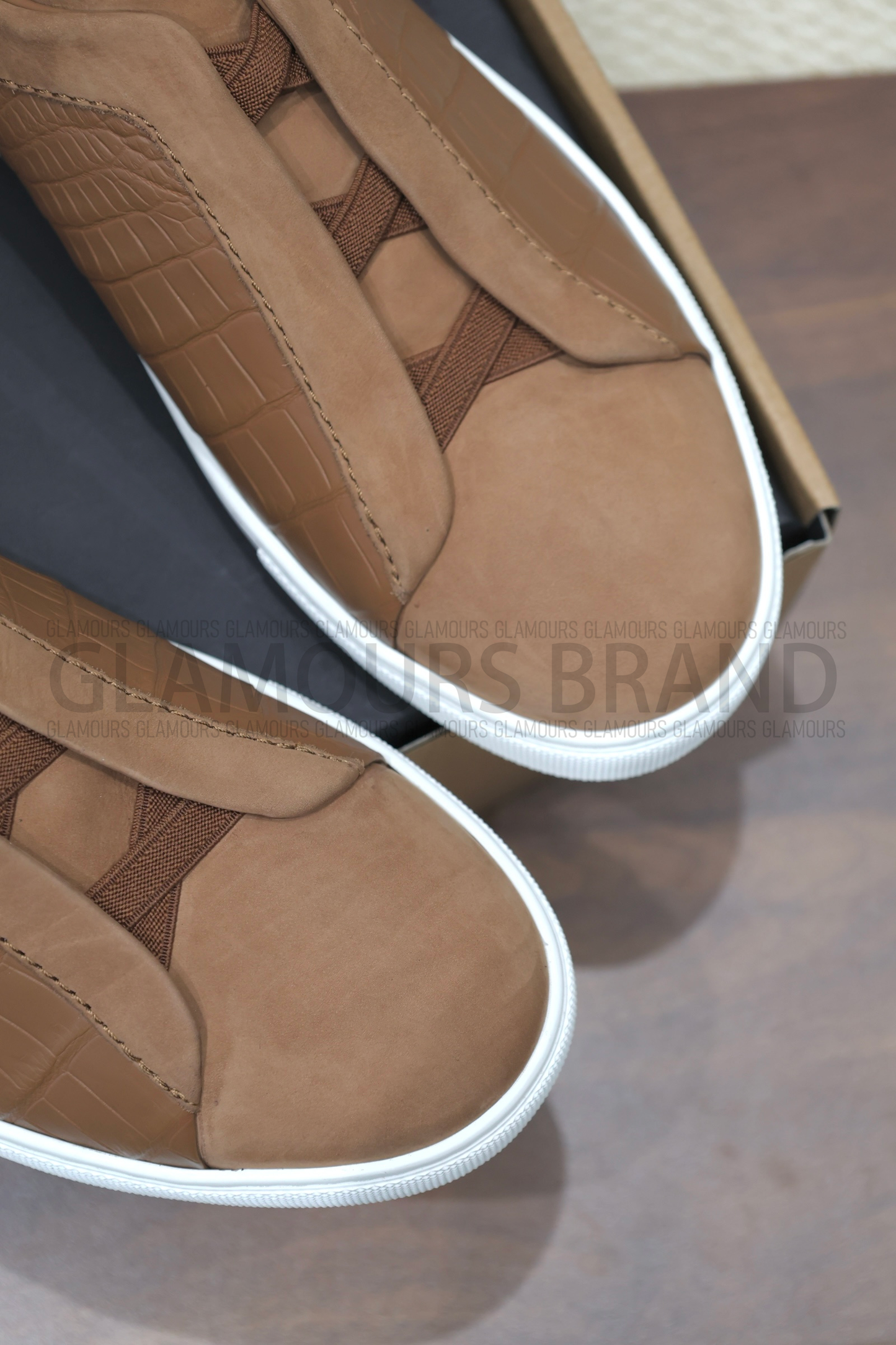 SECOND SKIN MEN’S SNEAKERS – CROCODILE LEATHE