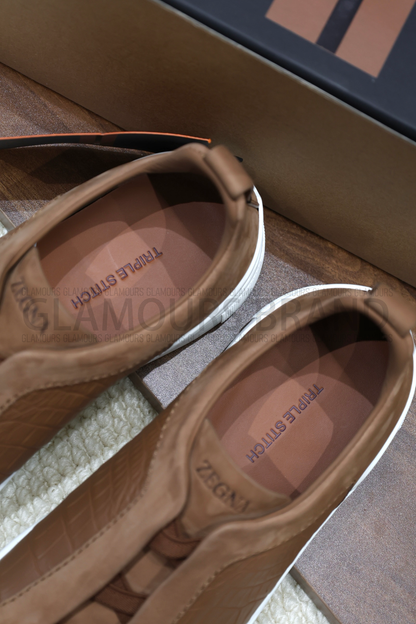 SECOND SKIN MEN’S SNEAKERS – CROCODILE LEATHE