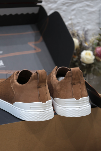 SECOND SKIN MEN’S SNEAKERS – CROCODILE LEATHE