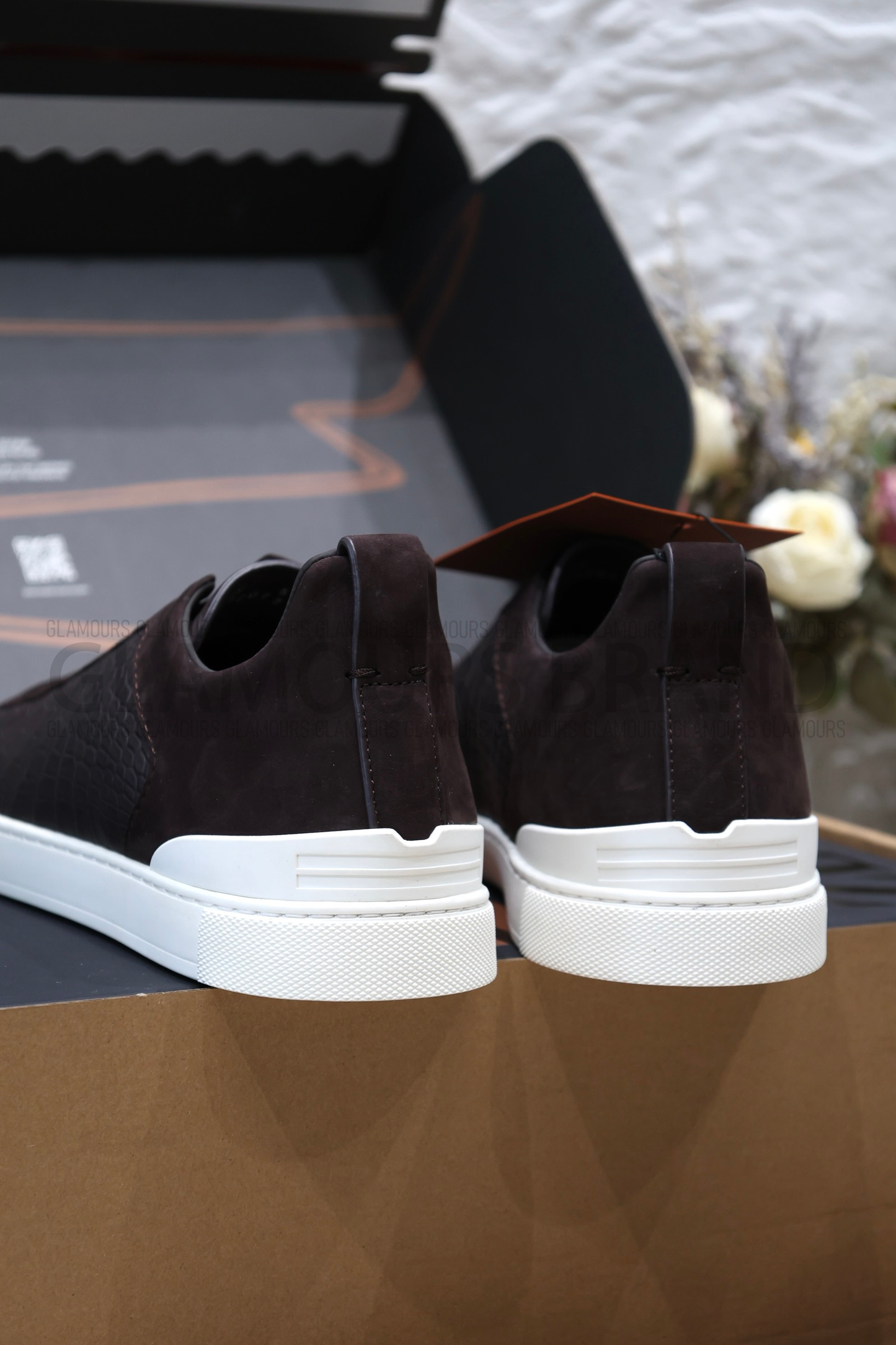 SECOND SKIN MEN’S SNEAKERS – CROCODILE LEATHE