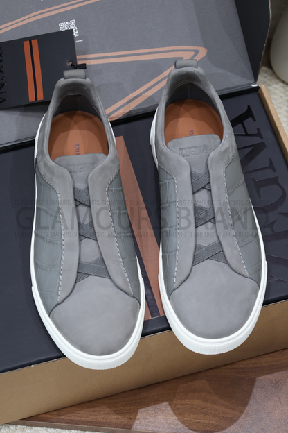 SECOND SKIN MEN’S SNEAKERS – CROCODILE LEATHE